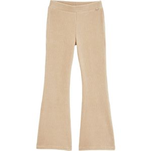 WE Fashion - Flared Legging - Beige - Velvet - Katoen