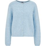 WE Fashion vest fijn gebreid lichtblauw