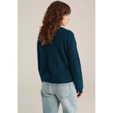 WE Fashion - Gebreid Vest - Turkoois - Wolmix - Regular Fit