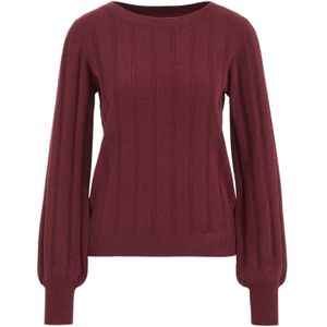 WE Fashion - Gebreide Trui - Bordeauxrood - Regular Fit