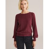 WE Fashion - Gebreide Trui - Bordeauxrood - Regular Fit