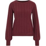 WE Fashion - Gebreide Trui - Bordeauxrood - Regular Fit