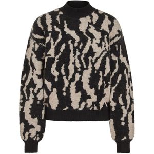 WE Fashion - Pullover - Zwart - Met Wol
