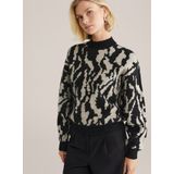 WE Fashion - Pullover - Zwart - Met Wol