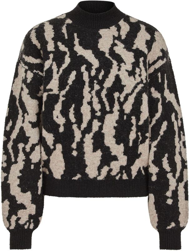 WE Fashion - Pullover - Zwart - Met Wol