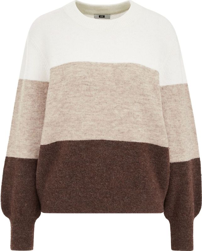 WE Fashion - Pullover - Bruin - Met Wol