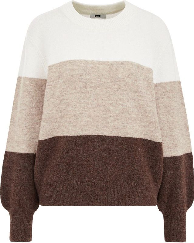 WE Fashion - Pullover - Bruin - Met Wol