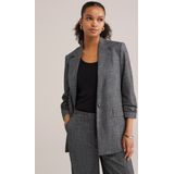 WE Fashion - Regular Blazer - Grijs Melange