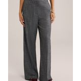 WE Fashion - Regular Waist Broek - Grijs - Loose Fit