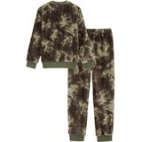 WE Fashion - Fleece Pyjama - Donkergroen