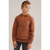 WE Fashion - Heren T-shirt - Roestbruin - Katoen - Regular fit