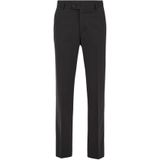 WE Fashion - Slim Fit Pantalon - Donkergroen - Met Herringbone Print