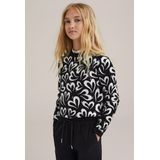 WE Fashion - Gebreide Trui - Zwart - Regular Fit - LENZING™ ECOVERO™ Viscose