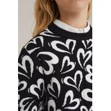 WE Fashion - Gebreide Trui - Zwart - Regular Fit - LENZING™ ECOVERO™ Viscose