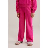 WE Fashion - Meisjes Straight Fit Joggingbroek - Felroze