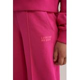 WE Fashion - Meisjes Straight Fit Joggingbroek - Felroze