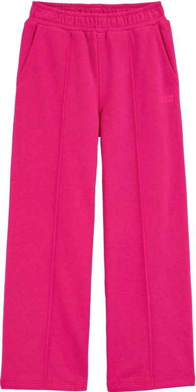 WE Fashion - Meisjes Straight Fit Joggingbroek - Felroze