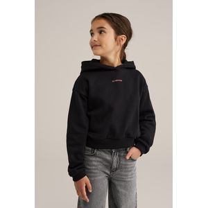 WE Fashion - Oversized Hoodie - Zwart - Katoen