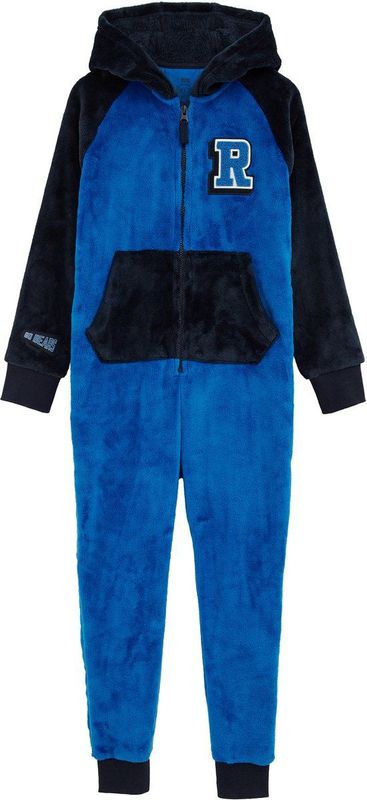 WE Fashion - Jongens Onesie - Met Embroidery - Regular Fit - Capuchon - Lange Mouwen