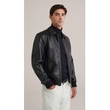 WE Fashion - Imitatieleren Jas - Zwart - Heren