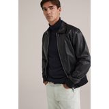 WE Fashion - Imitatieleren Jas - Zwart - Heren