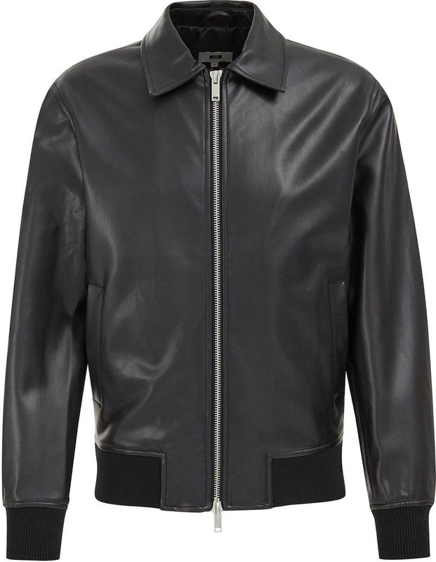 WE Fashion - Imitatieleren Jas - Zwart - Heren