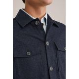 WE Fashion - Overshirt - Donkerblauw - Boxy Fit - Lange Mouwen
