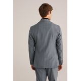 WE Fashion - Wollen Colbert - Grijs - Slim Fit