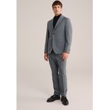 WE Fashion - Wollen Colbert - Grijs - Slim Fit