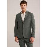 WE Fashion - Wollen Colbert - Groen - Slim Fit