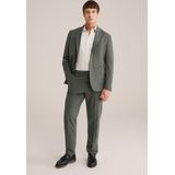 WE Fashion - Wollen Colbert - Groen - Slim Fit