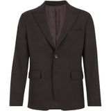 WE Fashion - Wollen Colbert - Donkerbruin - Met Textuur