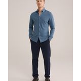 Fundamentals - Slim Fit Overhemd - Grijsblauw - Katoen
