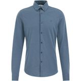 Fundamentals - Slim Fit Overhemd - Grijsblauw - Katoen