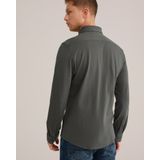 Fundamentals - Slim Fit Overhemd - Legergroen - Katoen