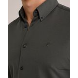 Fundamentals - Slim Fit Overhemd - Legergroen - Katoen