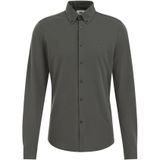 Fundamentals - Slim Fit Overhemd - Legergroen - Katoen