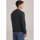WE Fashion - Regular fit Sweater - Donkergroen - Katoen