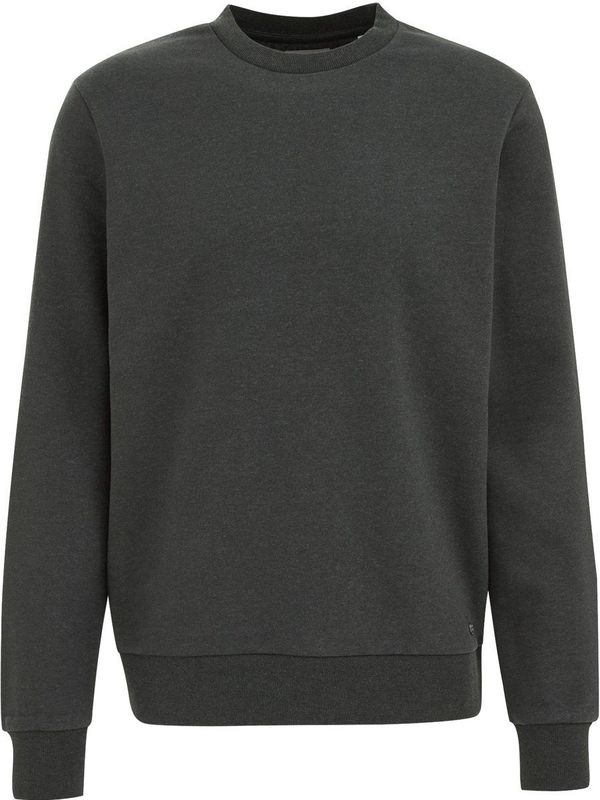 WE Fashion - Regular fit Sweater - Donkergroen - Katoen