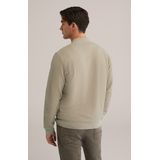 WE Fashion - Gebreid Vest - Taupe - Normale Pasvorm - Lange Mouw