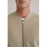 WE Fashion - Gebreid Vest - Taupe - Normale Pasvorm - Lange Mouw