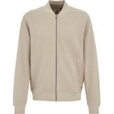 WE Fashion - Gebreid Vest - Taupe - Normale Pasvorm - Lange Mouw