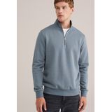 WE Fashion - Heren Sweater - Katoenmix - Regular Fit - Met Rits