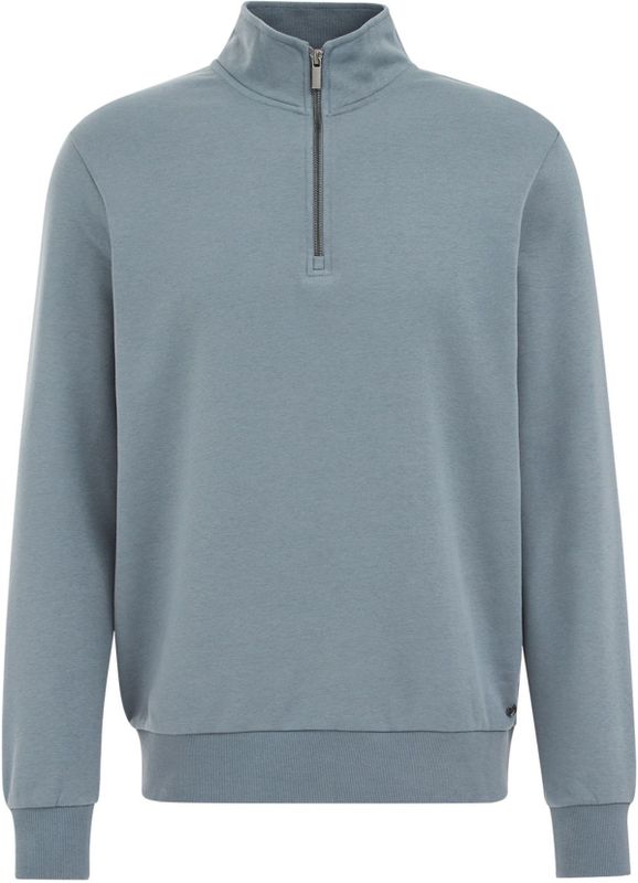 WE Fashion - Heren Sweater - Katoenmix - Regular Fit - Met Rits