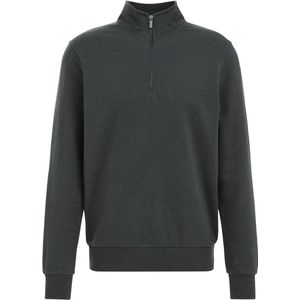 WE Fashion - Regular Fit - Sweater - Melange - Halve Rits