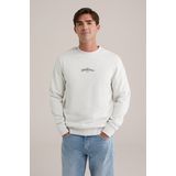 WE Fashion - Sweatshirt - Lichtbeige - Zwart