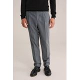 WE Fashion - Slim Pantalon - Grijs - Wol