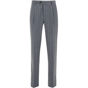 WE Fashion - Slim Pantalon - Grijs - Wol