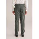 WE Fashion - Wollen Slim Pantalon - Donkergroen