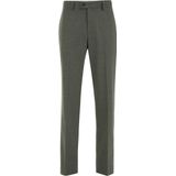 WE Fashion - Wollen Slim Pantalon - Donkergroen